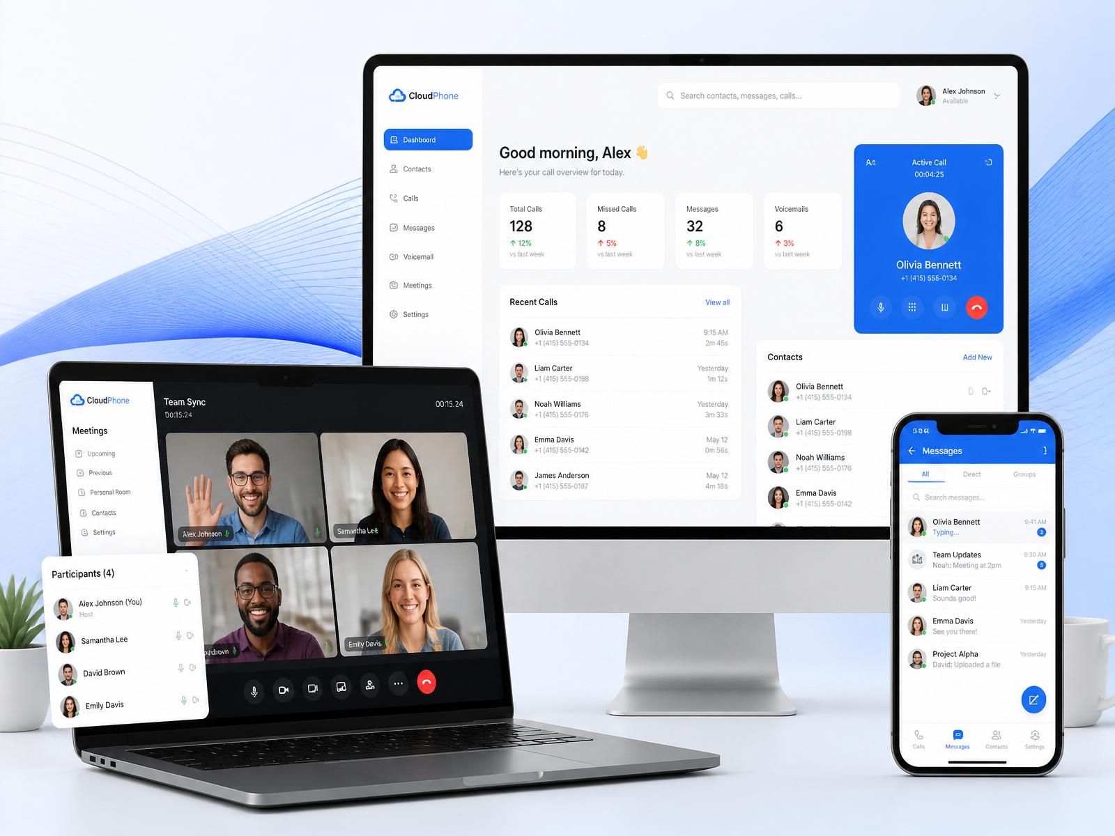 OttoCall app on desktop, laptop and mobile